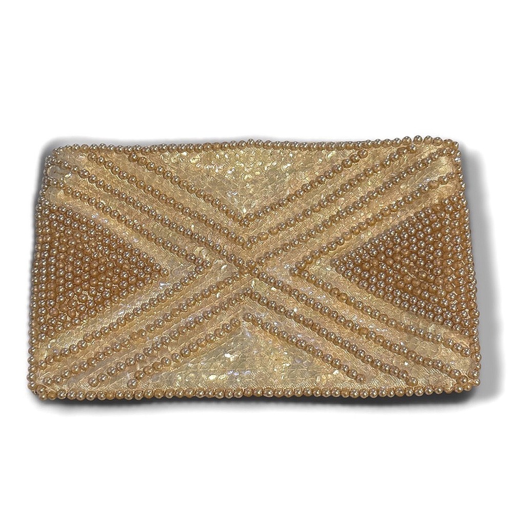 Vintage Made in Japan Beaded Sequin Pouch - Picture 3 of 5